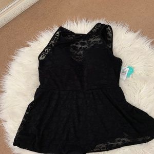 black lace swim dress